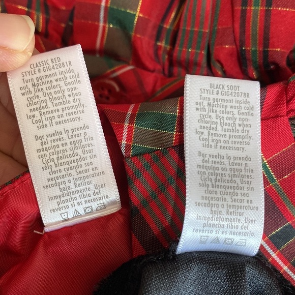 George Girl’s Ruffle Christmas Plaid Party Dress w/ Velvet Bolero - Picture 9 of 9